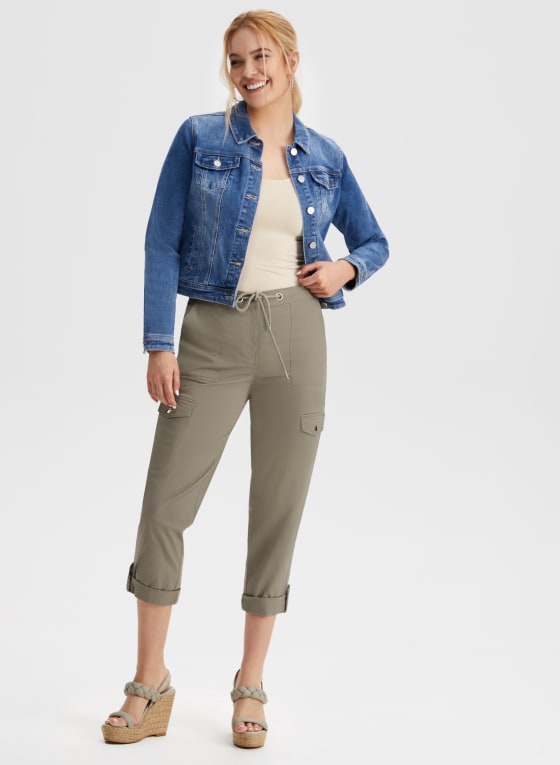 Cotton Capri Cargo Pants
