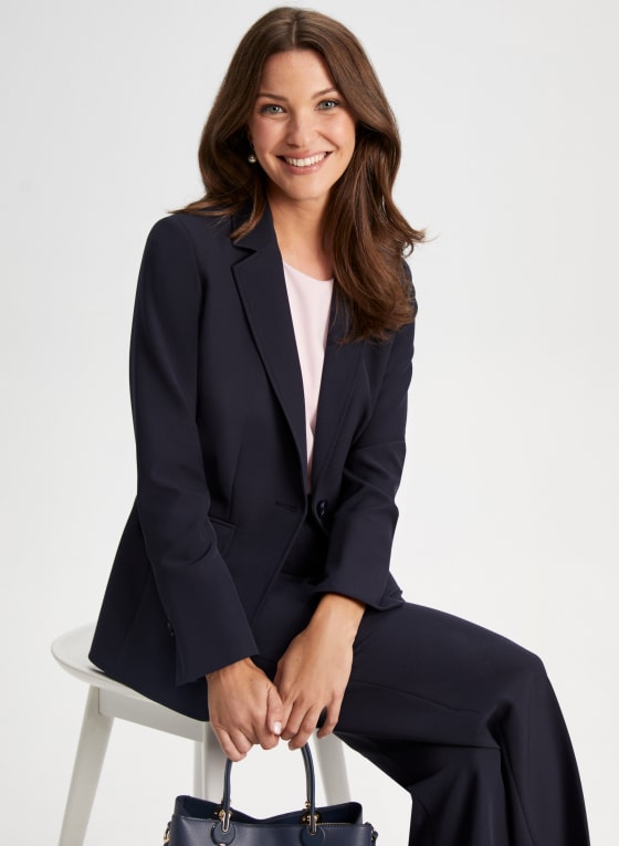 Notched Collar Blazer