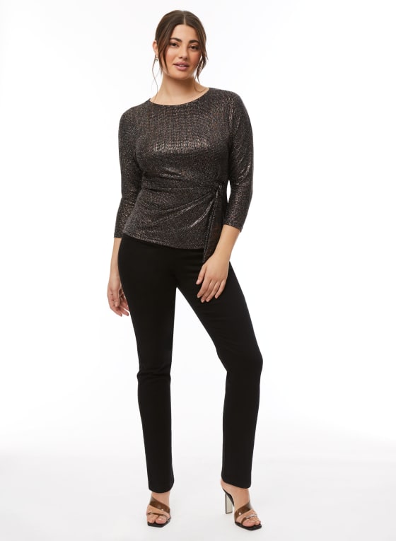 3/4 Dolman Sleeve Glitter Top