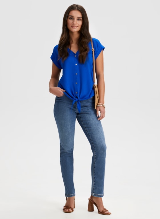 Tie Hem Linen Shirt
