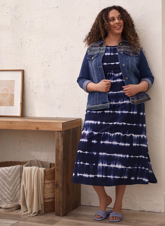 Tie Dye Print Maxi Dress