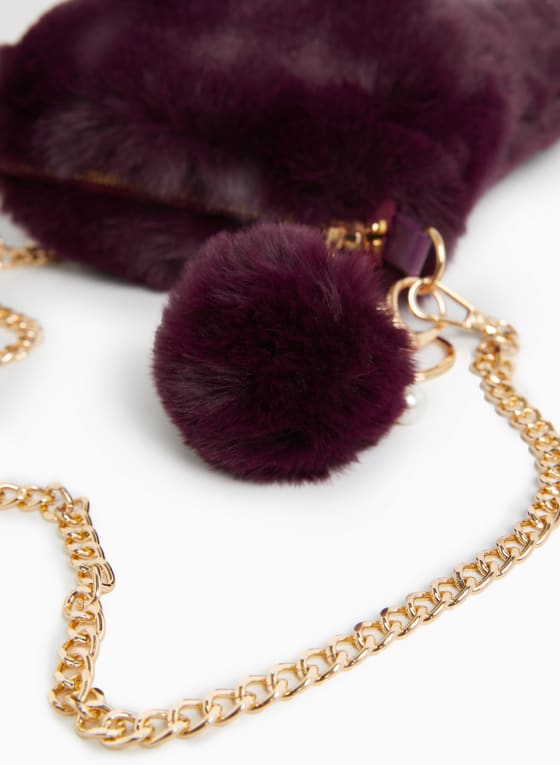 Faux Fur Pompom Bag