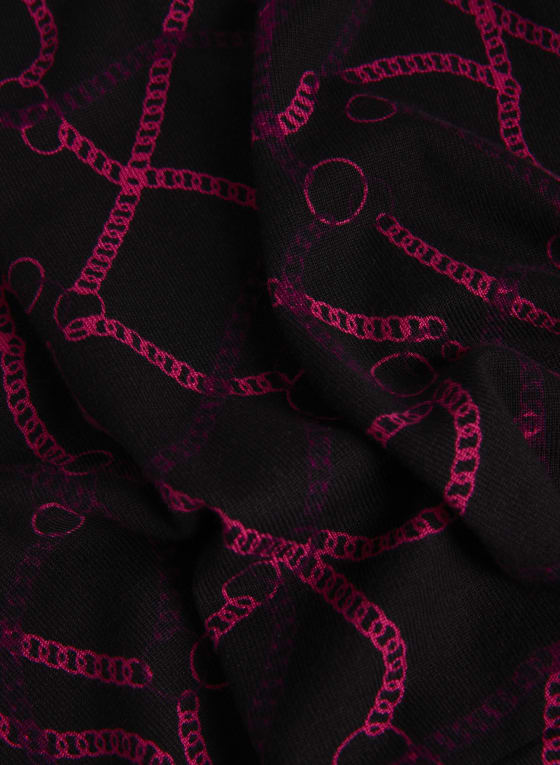 Contrast Chain Print Sweater