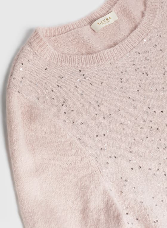 Mini Sequin Crewneck Sweater