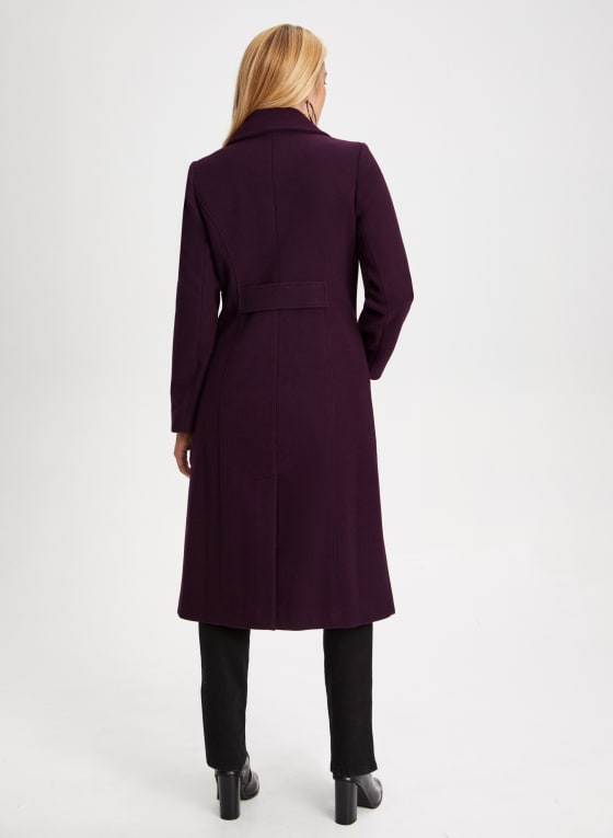 Stretch Wool Blend Coat