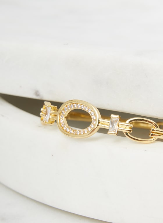 Oval Crystal Insert Bracelet
