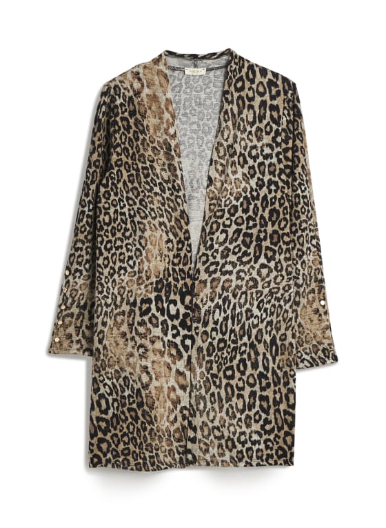 Leopard Print Open Front Top