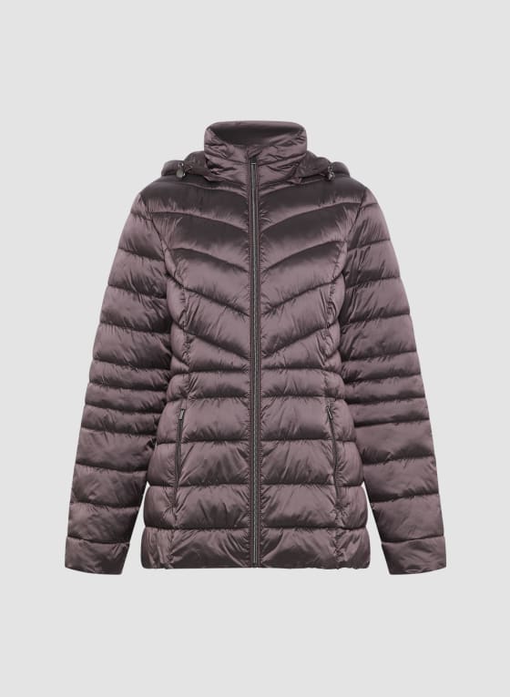Packable Vegan Down Quilted Coat