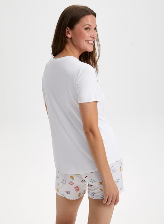 Graphic Print Pyjama Top