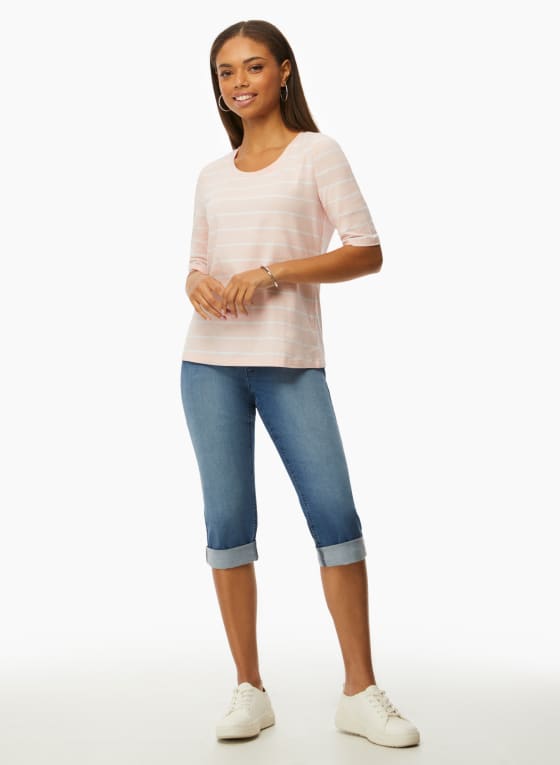 Pull-On Denim Capris
