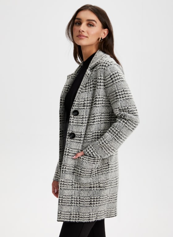 Plaid Print Coatigan