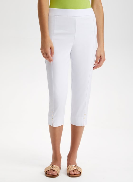 Pull-On Side Slit Capris