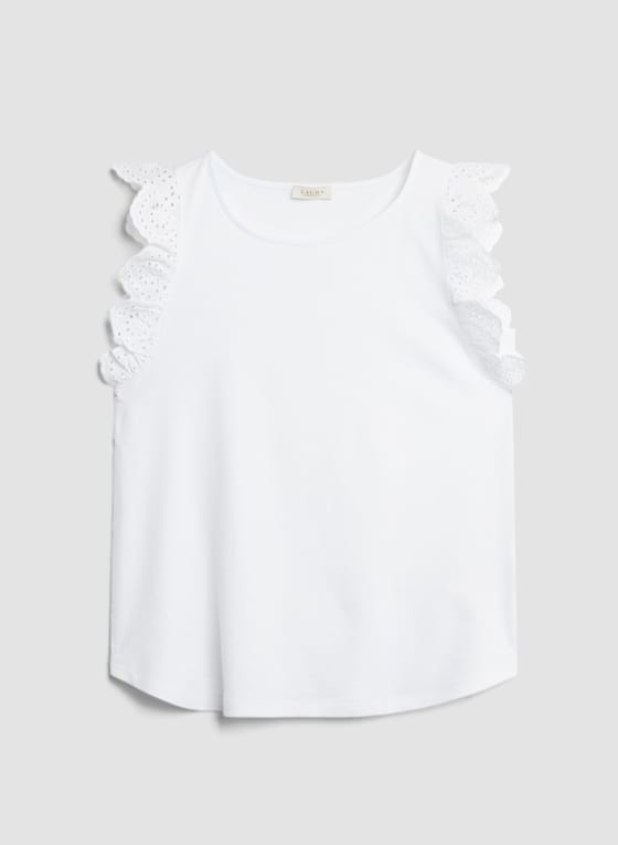 Eyelet Cap Sleeve Tee