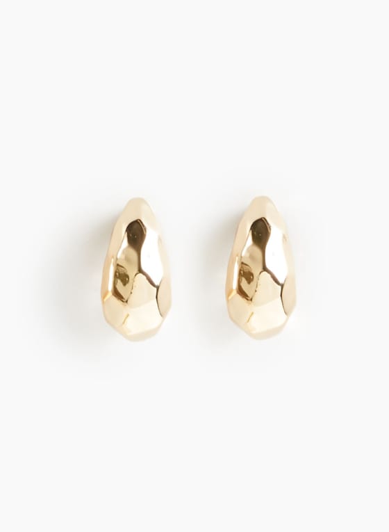 Textured Button Earrings