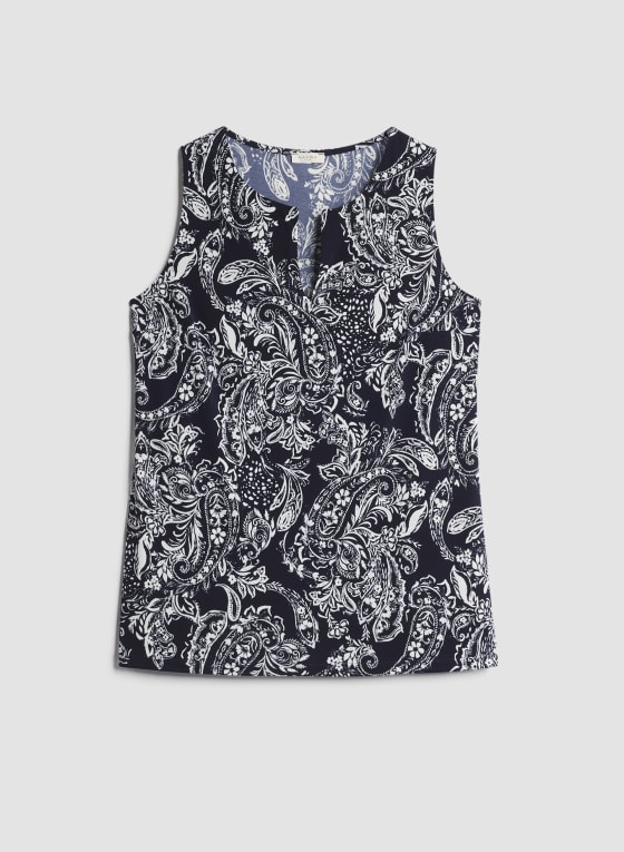 Paisley Print Sleeveless Top