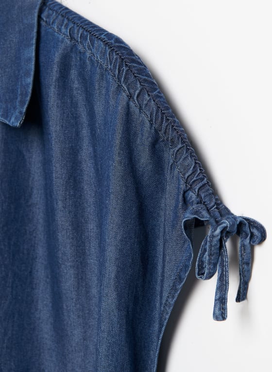 Drawstring Detail Tencel Top