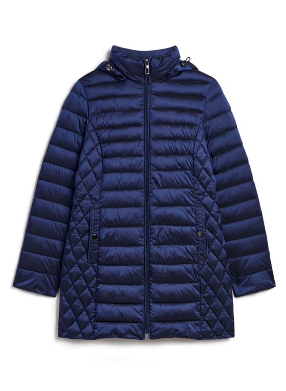 Packable Vegan Down Quilted Coat