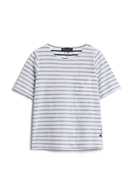 Striped Sequin Detail T-Shirt