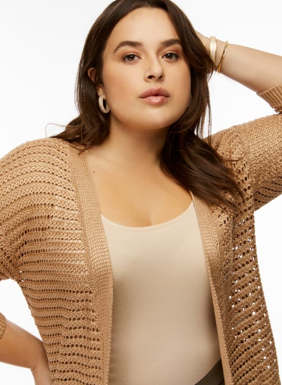 Open Front Knitted Cardigan