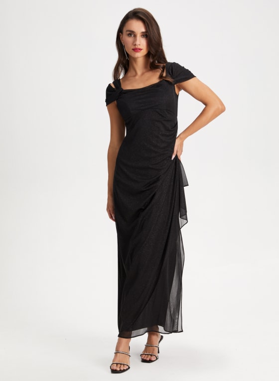 Draped Side Slit Dress
