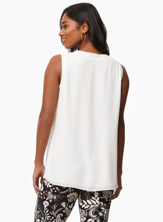 Sleeveless V-Neck Blouse