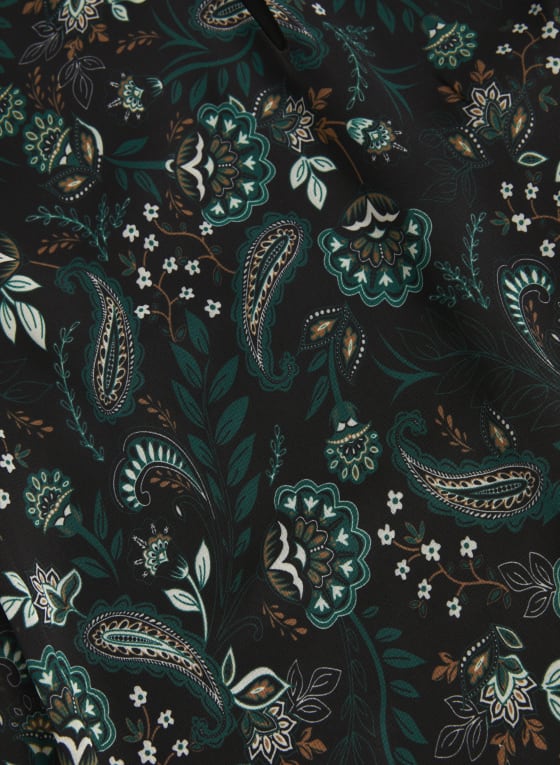 Sleeveless Paisley Print Blouse