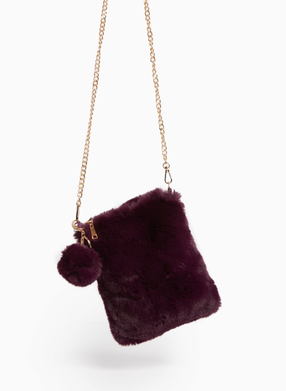 Faux Fur Pompom Bag
