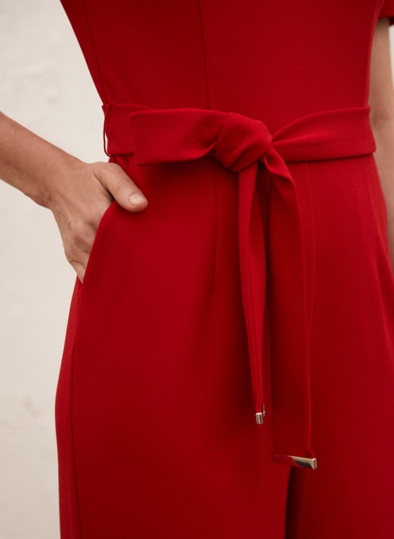 Wide Leg V-Neck Jumpsuit