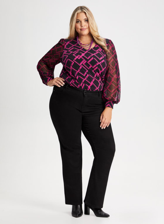 Geometric Print Top