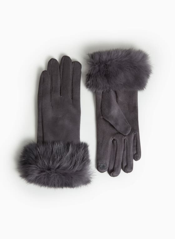 Genuine Fur Cuff Gloves