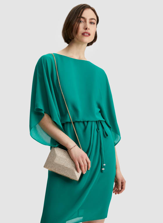 Tie Waist Chiffon Dress
