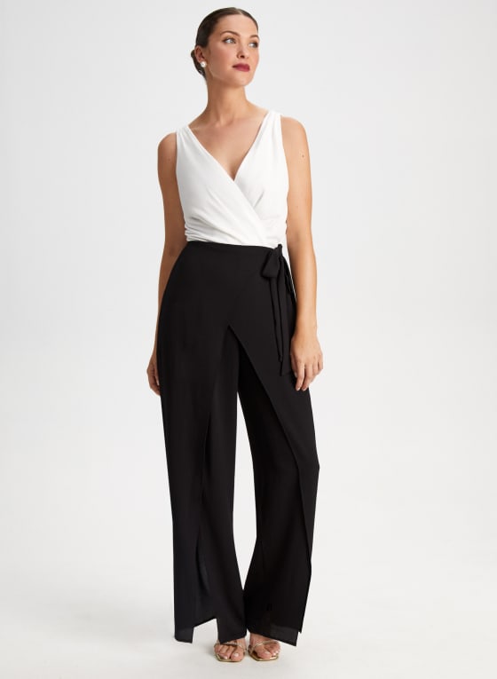Crossover Colour Block Jumpsuit