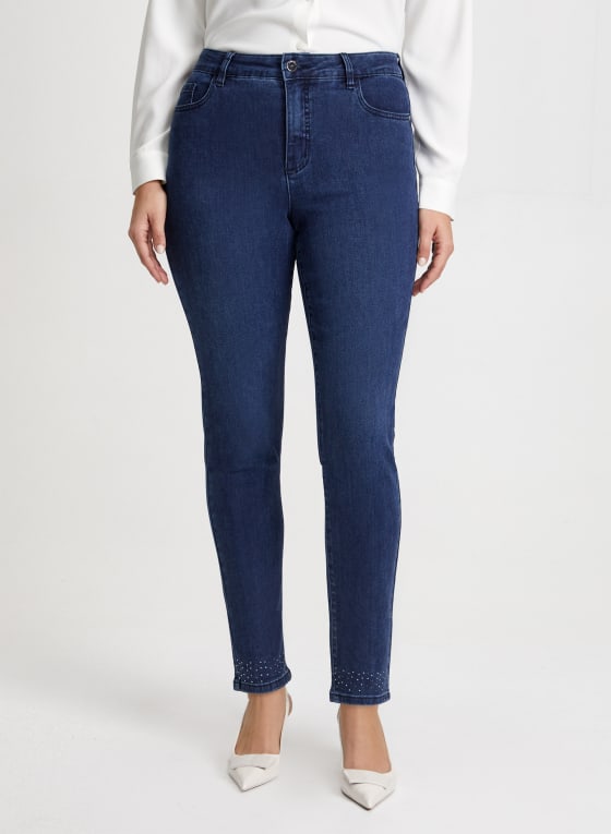 Bow Detail Straight Leg Jeans