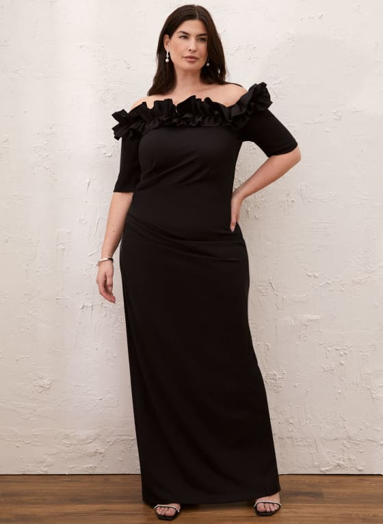Off-the-Shoulder Ruffle Dress