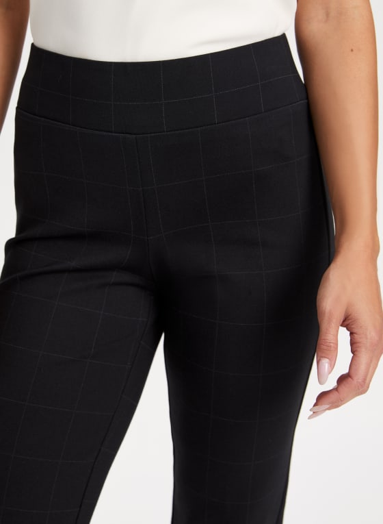 Checkered Print Pull-On Pants