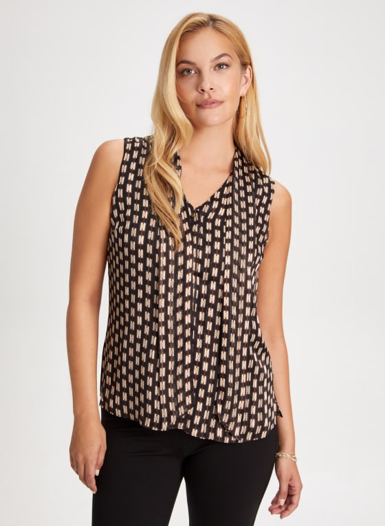 Geometric Print Blouse