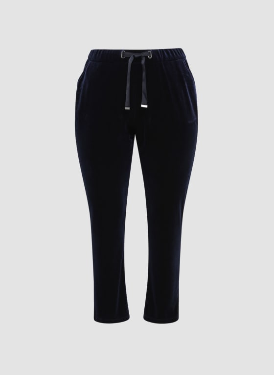 Velour Straight Leg Pull-On Pants