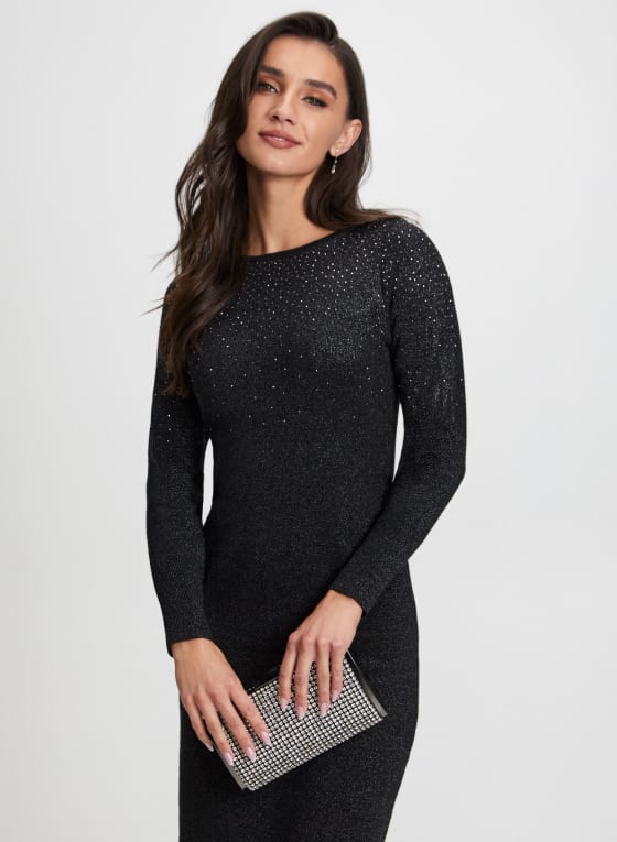 Stud Detail Sweater Dress