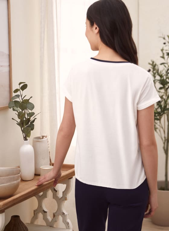 Scoop Neck Floral Print Top