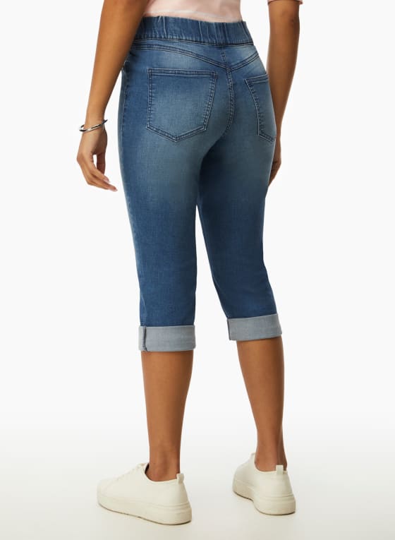 Pull-On Denim Capris