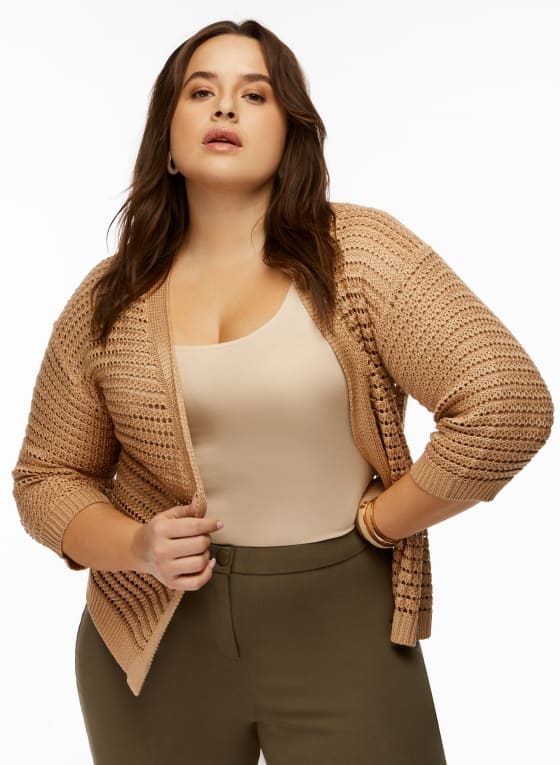 Open Front Knitted Cardigan