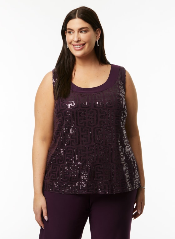 Sequin Detail Jacket, Pants & Cami Set