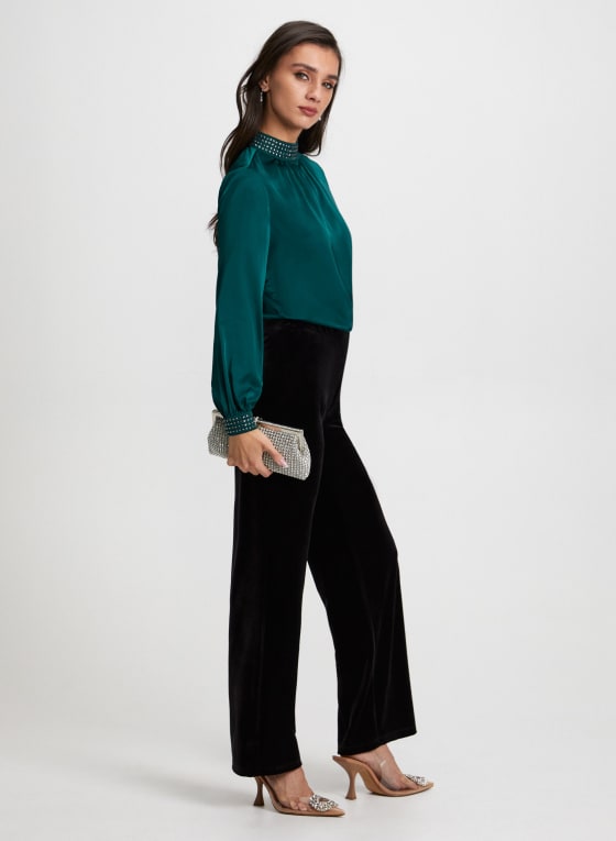 Pull-On Velour Pants
