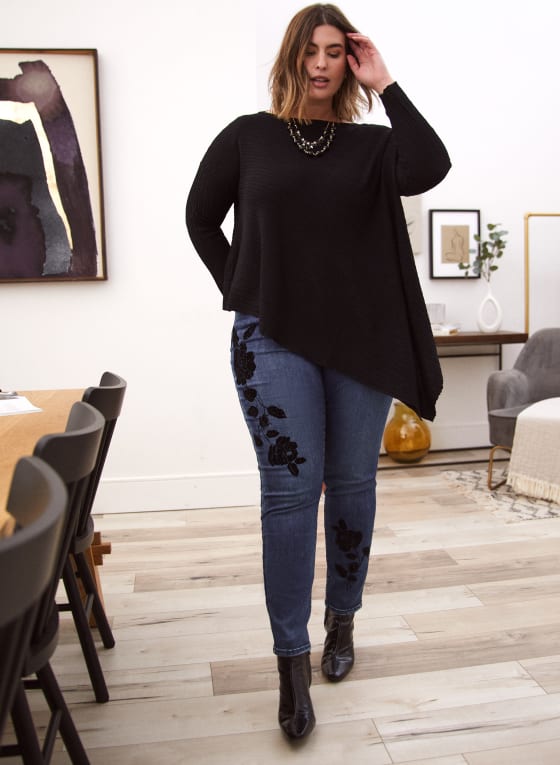 Joseph Ribkoff - Flower Appliqué Jeans