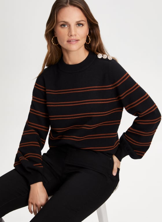 Stripe Print Sweater