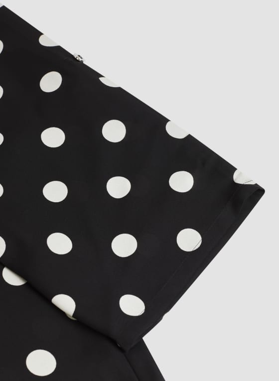 Polka Dot Asymmetrical Blouse