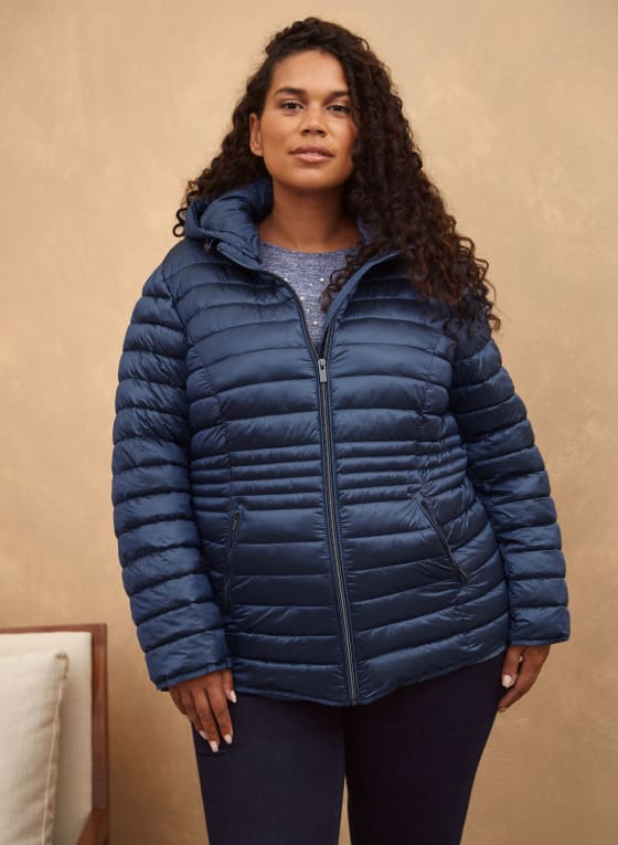 Packable Vegan Down Quilted Coat