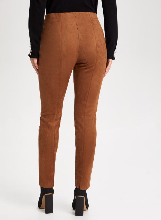 Pull-on Faux Suede Leggings