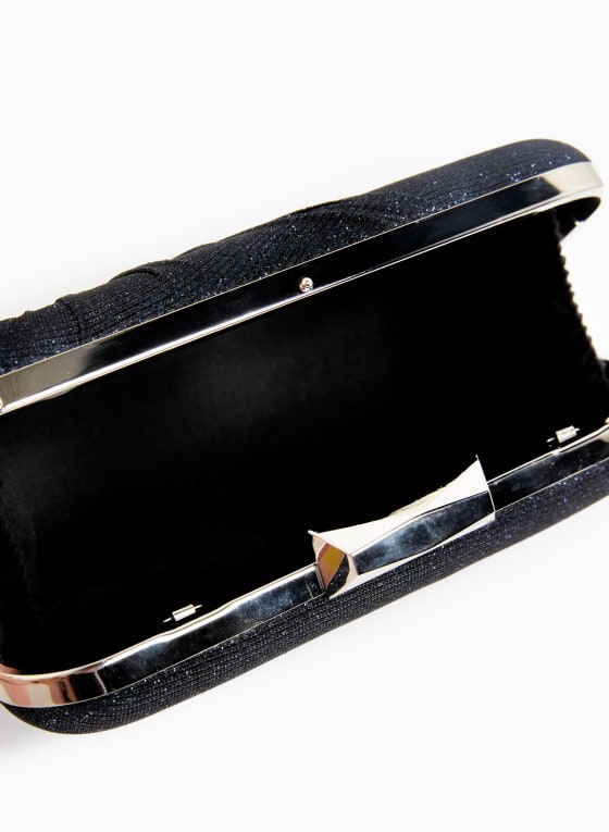 Faceted Stone Detail Clutch