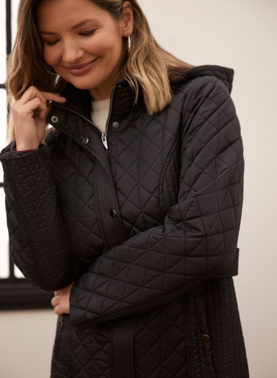 Diamond Quilted Vegan Down Coat